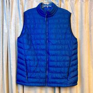 WindRiver Men’s Dark Sea Blue Insulated Puffer Vest – Size Large – Hyper-Dri